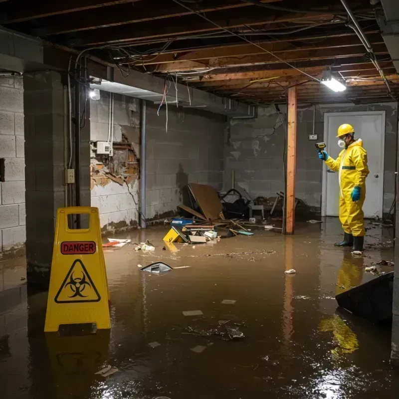 Flooded Basement Electrical Hazard in Chillicothe, MO Property